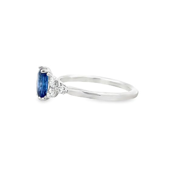 Estate - Blue Sapphire and Diamond Ring Image 2 Flora Gems Decatur, IL