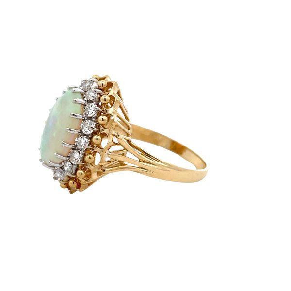 Estate: Opal and Diamond Ring Image 2 Flora Gems Decatur, IL