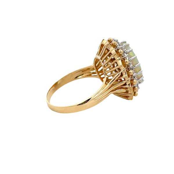 Estate: Opal and Diamond Ring Image 4 Flora Gems Decatur, IL