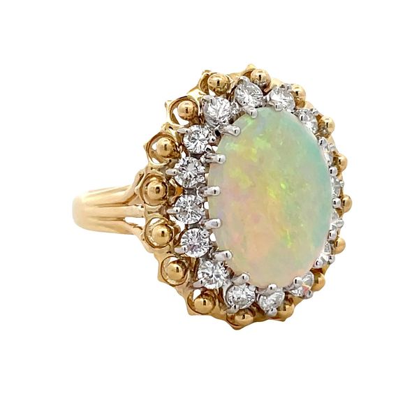 Estate: Opal and Diamond Ring Flora Gems Decatur, IL