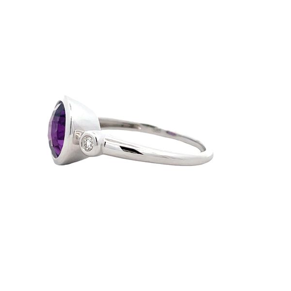 Estate - Amethyst and Diamond Ring Image 2 Flora Gems Decatur, IL