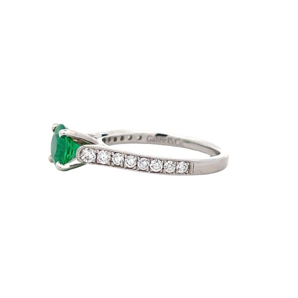Estate - Emerald and Diamond Ring Image 2 Flora Gems Decatur, IL