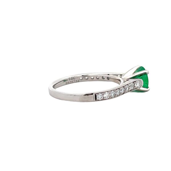 Estate - Emerald and Diamond Ring Image 4 Flora Gems Decatur, IL