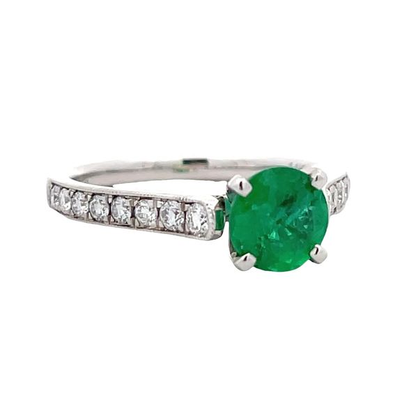 Estate - Emerald and Diamond Ring Flora Gems Decatur, IL