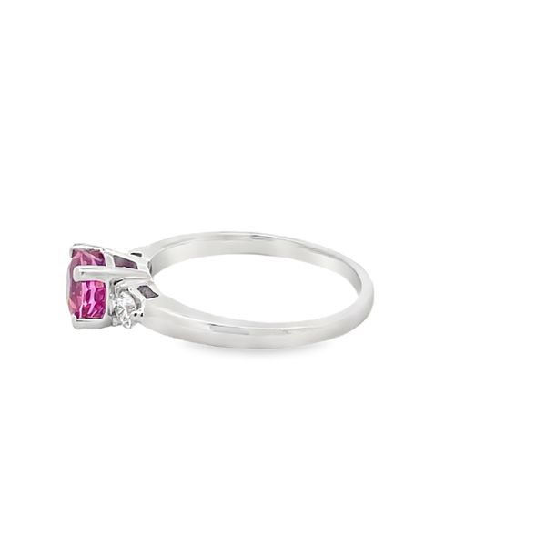 Estate - Pink Sapphire and Diamond Ring Image 4 Flora Gems Decatur, IL