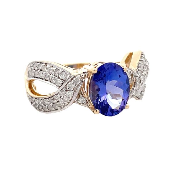Estate - Tanzanite and Diamond Ring Flora Gems Decatur, IL