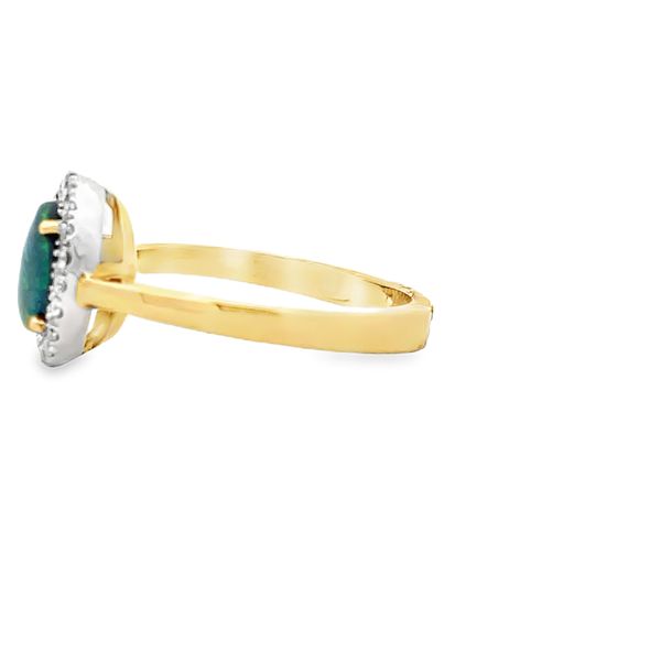 Estate - Black Opal and Diamond Ring Image 2 Flora Gems Decatur, IL