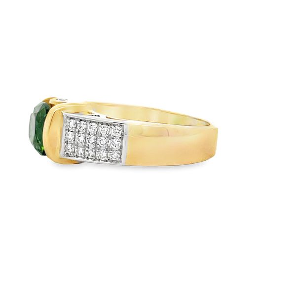 Estate - Green Tourmaline and Diamond Ring Image 2 Flora Gems Decatur, IL