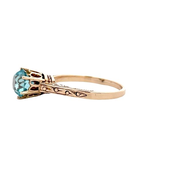 Estate - Vintage Blue Zircon Ring Image 2 Flora Gems Decatur, IL
