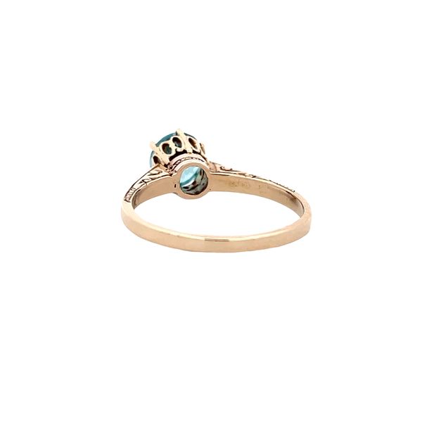 Estate - Vintage Blue Zircon Ring Image 3 Flora Gems Decatur, IL