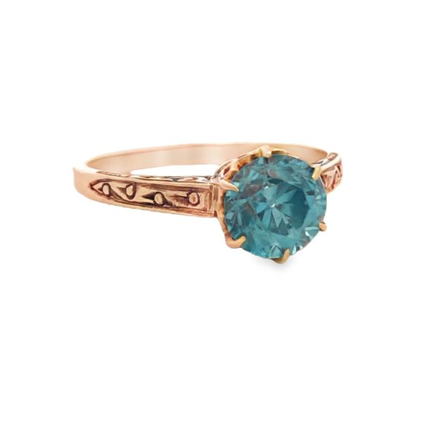 Estate - Vintage Blue Zircon Ring Flora Gems Decatur, IL