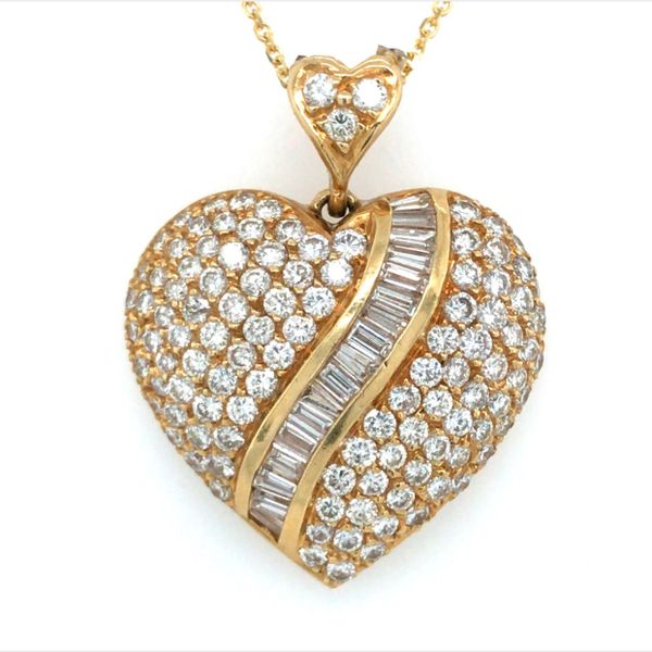 Estate - Diamond Heart Pendant Flora Gems Decatur, IL