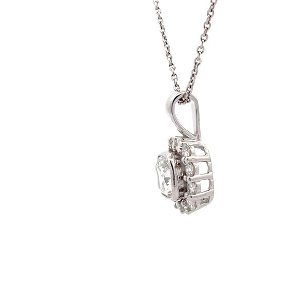 Estate - Diamond Halo Pendant Image 2 Flora Gems Decatur, IL