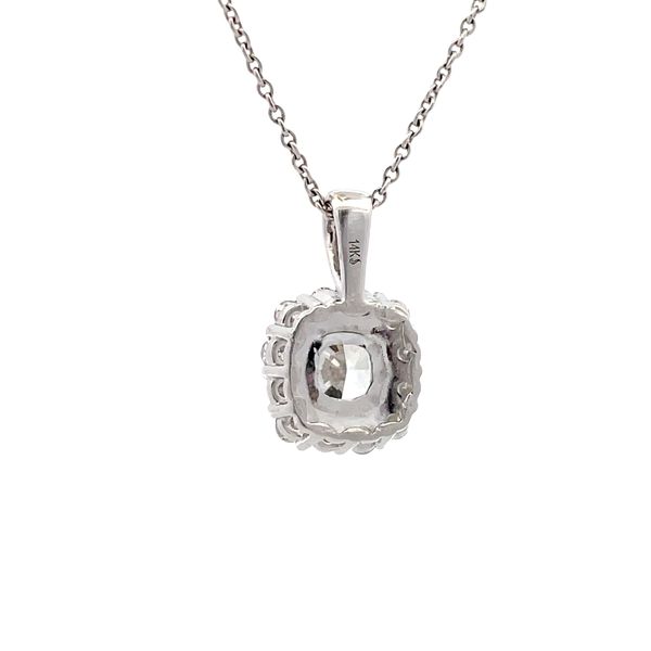 Estate - Diamond Halo Pendant Image 3 Flora Gems Decatur, IL