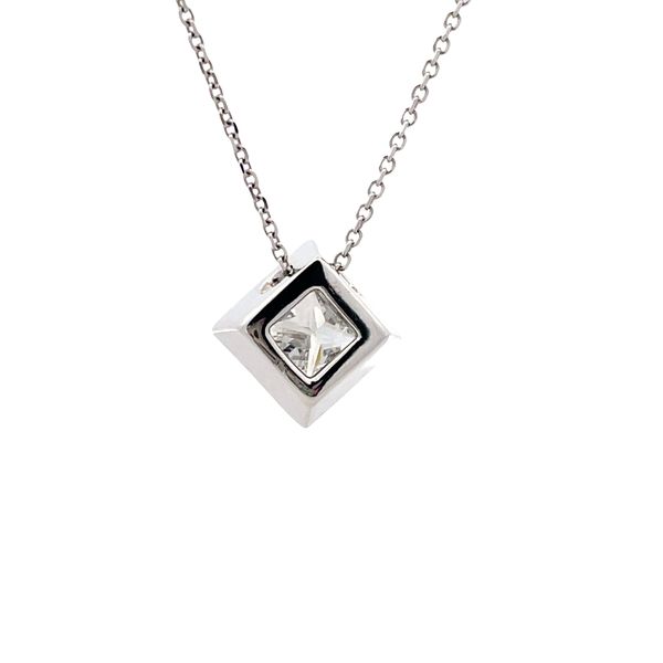 Estate - Diamond Solitaire Pendant Image 3 Flora Gems Decatur, IL