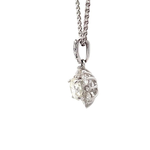 Estate - Diamond Halo Pendant Image 2 Flora Gems Decatur, IL