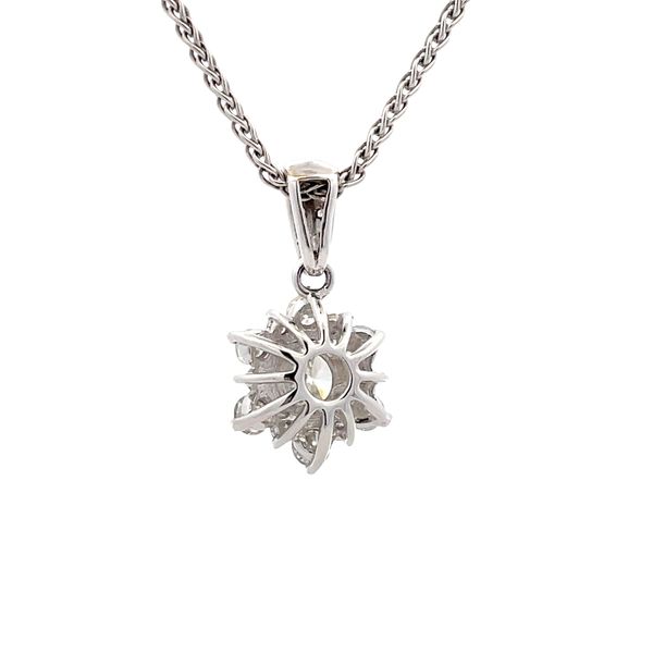 Estate - Diamond Halo Pendant Image 3 Flora Gems Decatur, IL