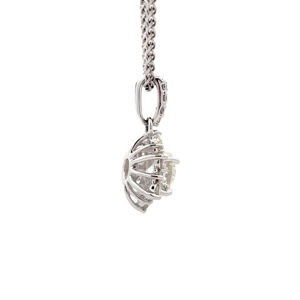 Estate - Diamond Halo Pendant Image 4 Flora Gems Decatur, IL