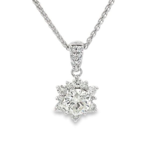 Estate - Diamond Halo Pendant Flora Gems Decatur, IL