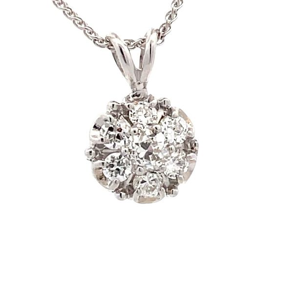 Estate - Diamond Cluster Pendant Flora Gems Decatur, IL