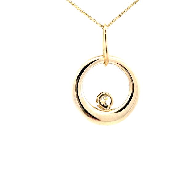 Estate - Diamond Circle Pendant Image 3 Flora Gems Decatur, IL