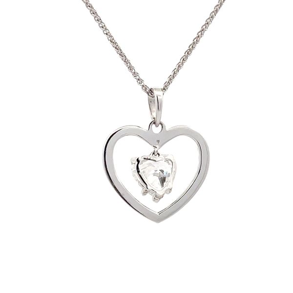 Estate - Diamond Heart Pendant Image 3 Flora Gems Decatur, IL