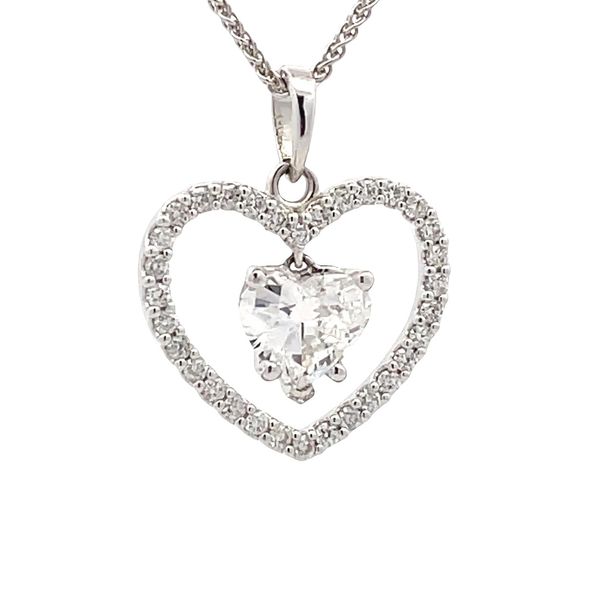 Estate - Diamond Heart Pendant Flora Gems Decatur, IL