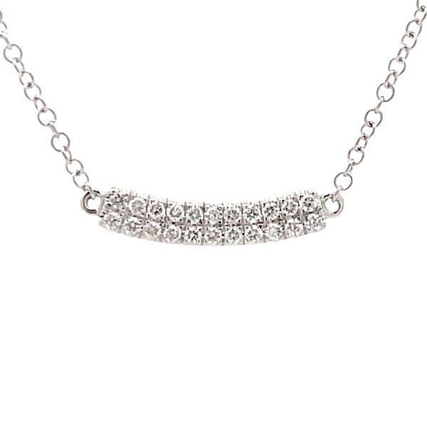 Estate - Diamond Bar Necklace Flora Gems Decatur, IL