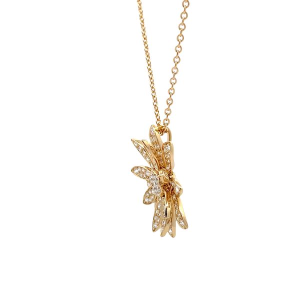 Estate - Roberto Coin Diamond Flower Necklace Image 2 Flora Gems Decatur, IL