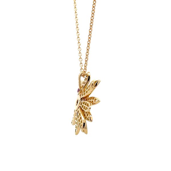 Estate - Roberto Coin Diamond Flower Necklace Image 4 Flora Gems Decatur, IL