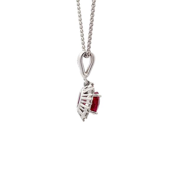 Estate - Red/Pink Spinel and Diamond Pendant Image 4 Flora Gems Decatur, IL