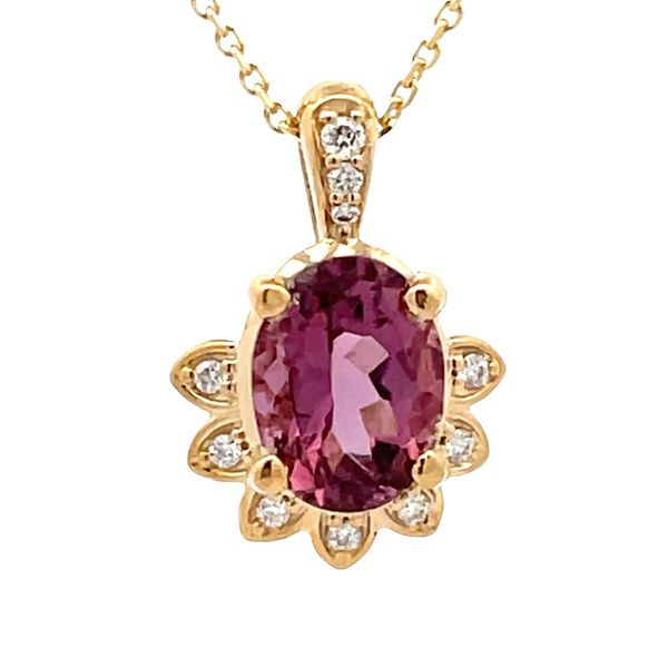 Estate - Tourmaline and Diamond Pendant Flora Gems Decatur, IL