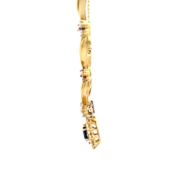 Estate - Colored Stone Cluster Station Necklace Image 2 Flora Gems Decatur, IL