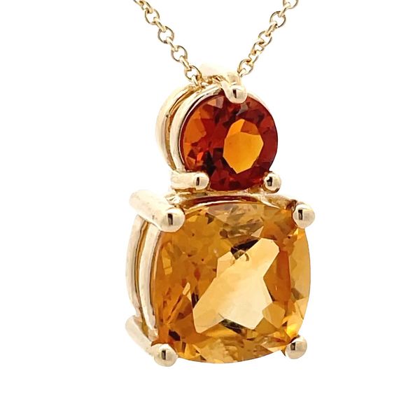 Estate - Citrine and Topaz Pendant Flora Gems Decatur, IL