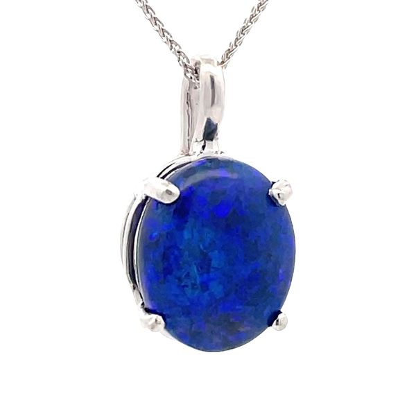Estate - Black Opal Pendant Flora Gems Decatur, IL