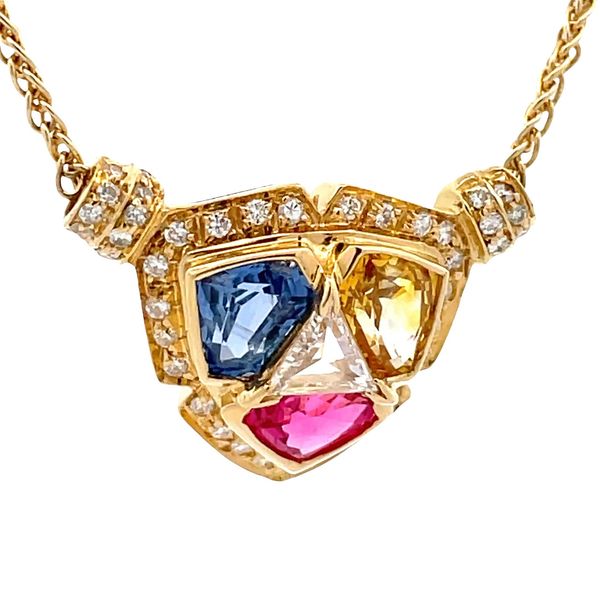 Estate - Sapphire and Diamond Necklace Flora Gems Decatur, IL