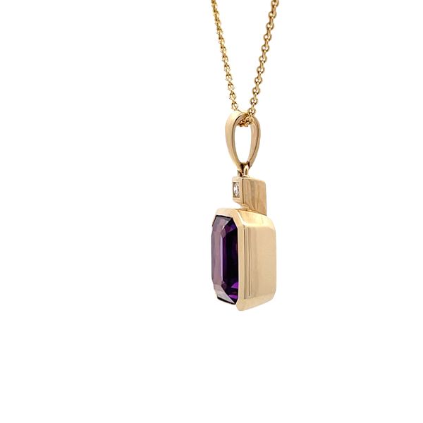 Estate - Amethyst and Diamond Necklace Image 2 Flora Gems Decatur, IL