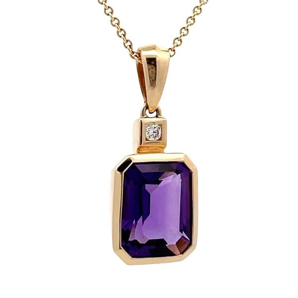 Estate - Amethyst and Diamond Necklace Flora Gems Decatur, IL