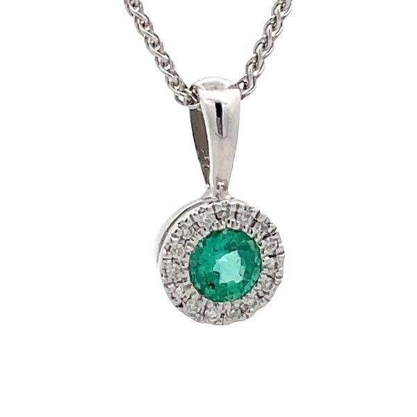 Estate - Emerald and Diamond Pendant Flora Gems Decatur, IL