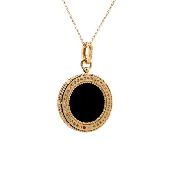 Estate - Roberto Coin Black Jade and Diamond Necklace Image 3 Flora Gems Decatur, IL