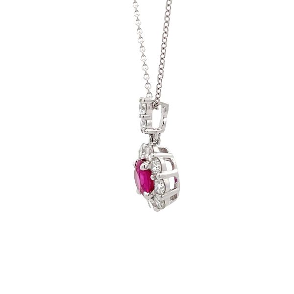 Estate - Simon G. Ruby and Diamond Necklace Image 2 Flora Gems Decatur, IL