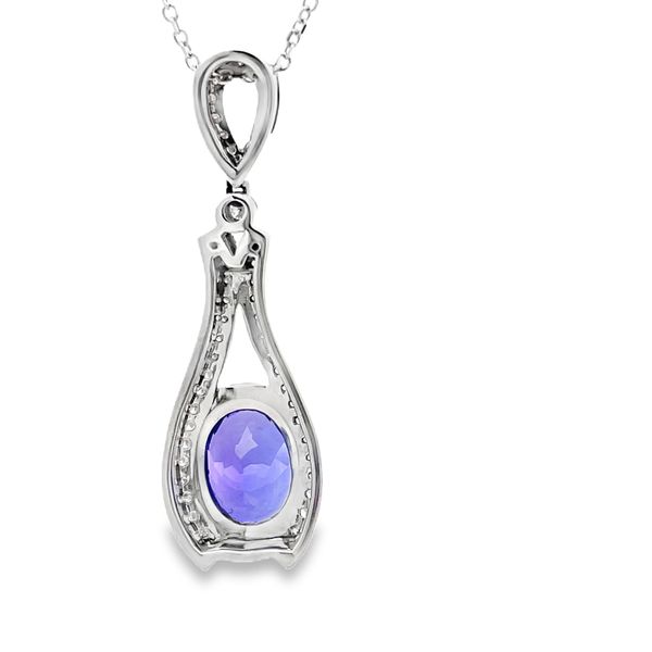 Estate - Tanzanite and Diamond Pendant Image 3 Flora Gems Decatur, IL