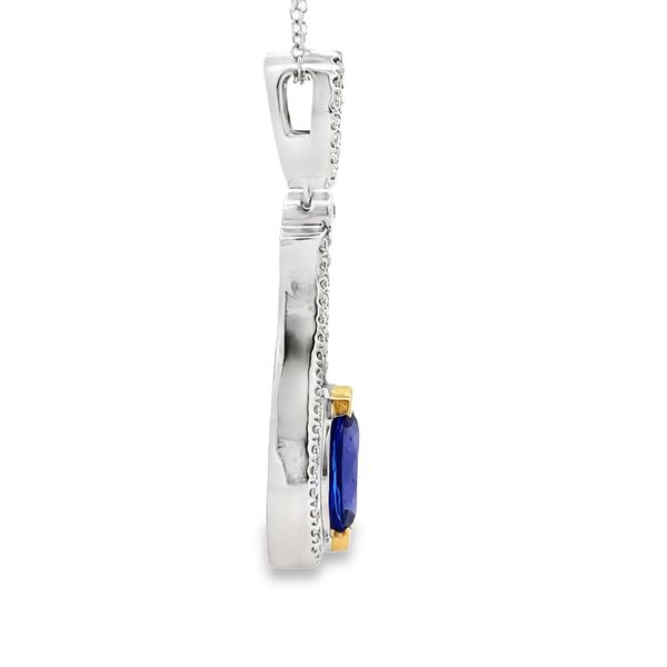 Estate - Tanzanite and Diamond Pendant Image 4 Flora Gems Decatur, IL