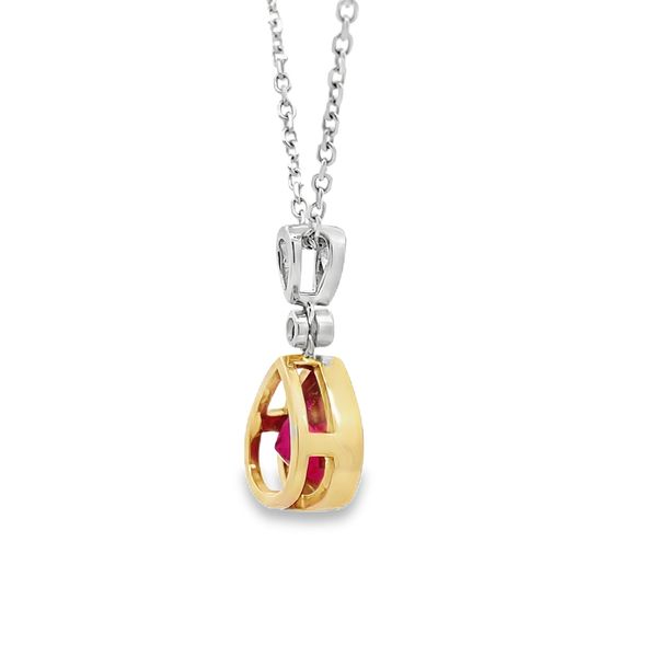 Estate - Pink Tourmaline and Diamond Pendant Image 4 Flora Gems Decatur, IL