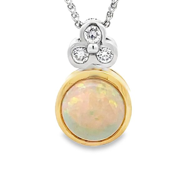 Estate - Opal and Diamond Pendant Flora Gems Decatur, IL