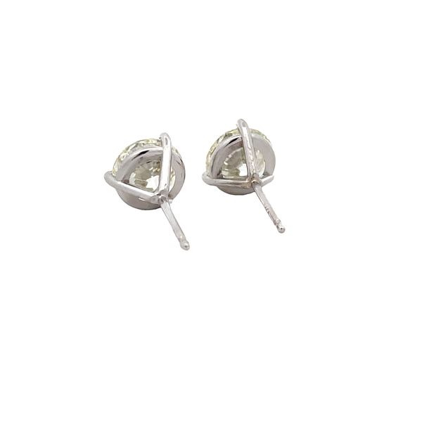 Estate - Diamond Stud Earrings Image 3 Flora Gems Decatur, IL
