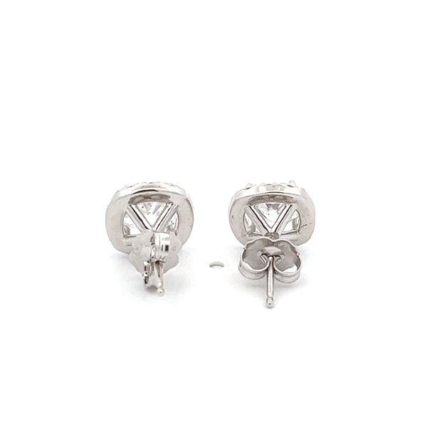 Estate - Diamond Halo Earrings Image 3 Flora Gems Decatur, IL