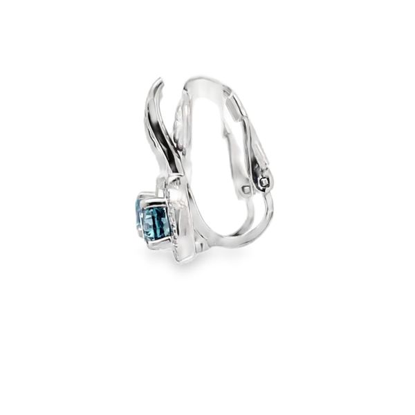 Estate - Irradiated Blue Diamond Earrings Image 2 Flora Gems Decatur, IL