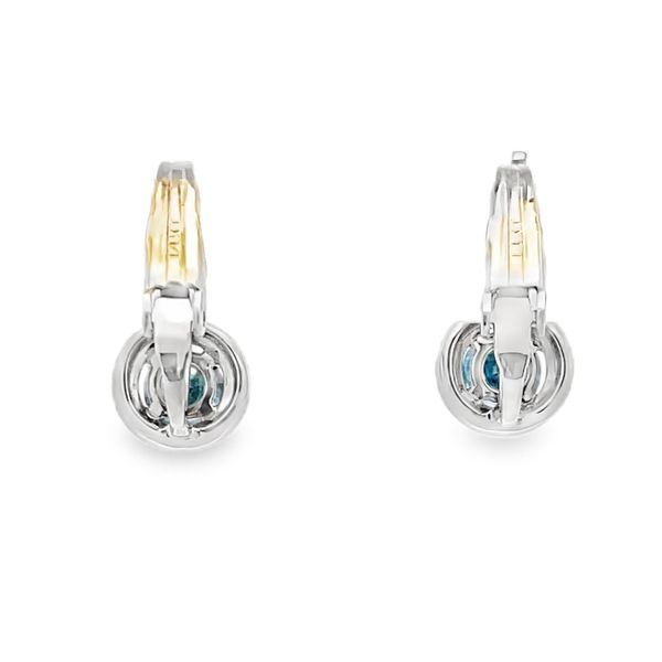 Estate - Irradiated Blue Diamond Earrings Image 3 Flora Gems Decatur, IL