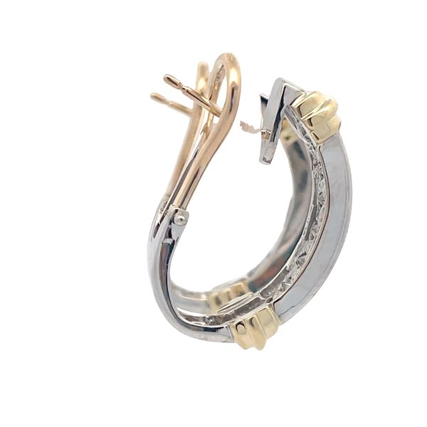 Estate - Diamond Hoop Earrings Image 4 Flora Gems Decatur, IL